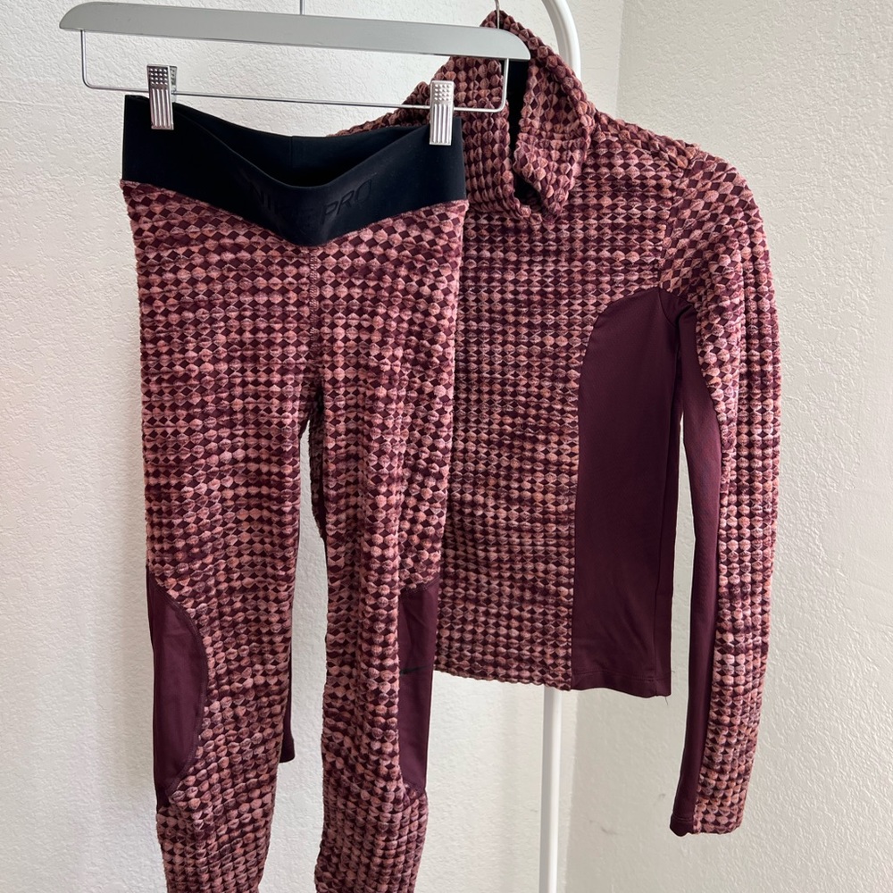 Nike rasberry and Black Women's Pants & Jumpsuit Set